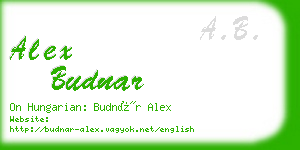 alex budnar business card